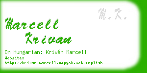 marcell krivan business card