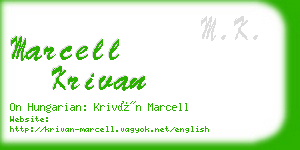 marcell krivan business card